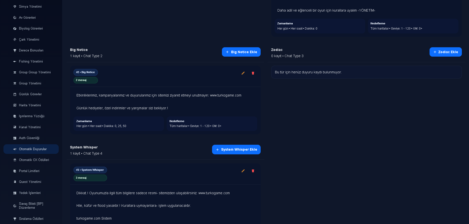 Pvp Sunucusu metin2 oyun kontrol panelleri