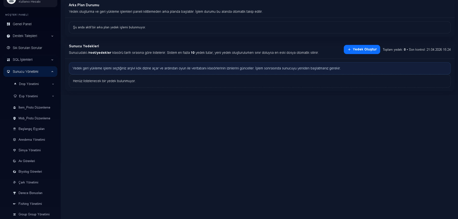 Pvp Sunucusu metin2 oyun kontrol panelleri